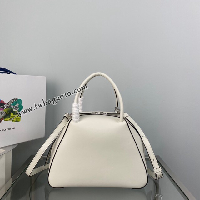 Prada專櫃2022秋冬新款小號手提袋 1BA366 普拉達平紋小牛皮肩背女包 csp1291